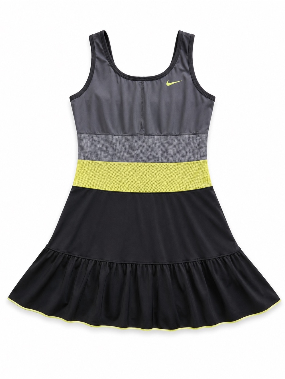 Nike Serena Williams Style Black Pleated Tennis Dress Medium Dri-Fit Athletic